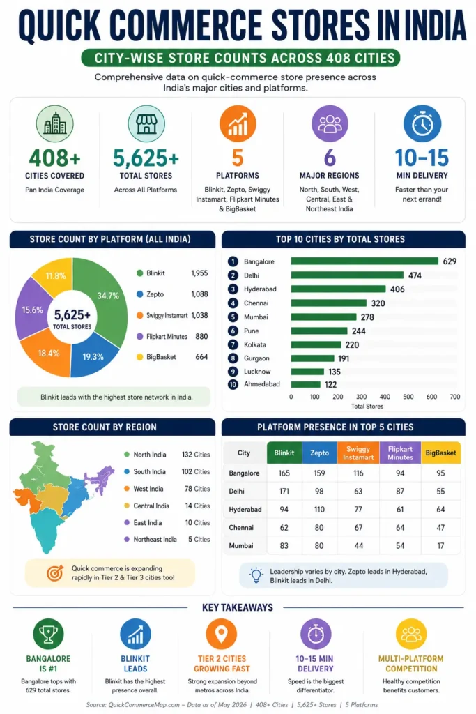 Quick Commerce Dark Store Infographics in India