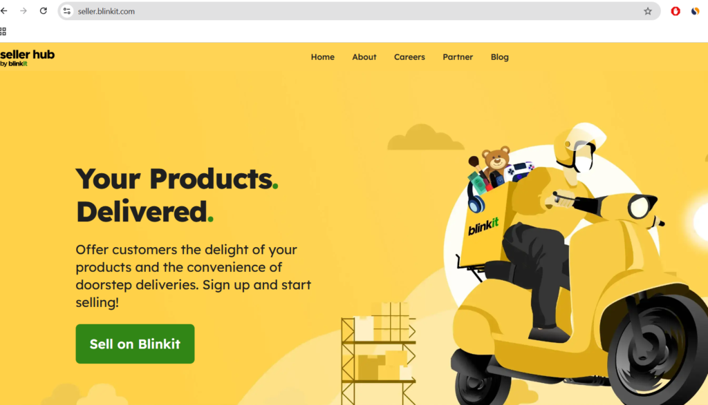 Blinkit Seller Hub Screenshot